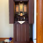 家具調ウォールナット15号、日本製のお仏壇。浄土真宗本願寺派、滋賀県高島市のお客様